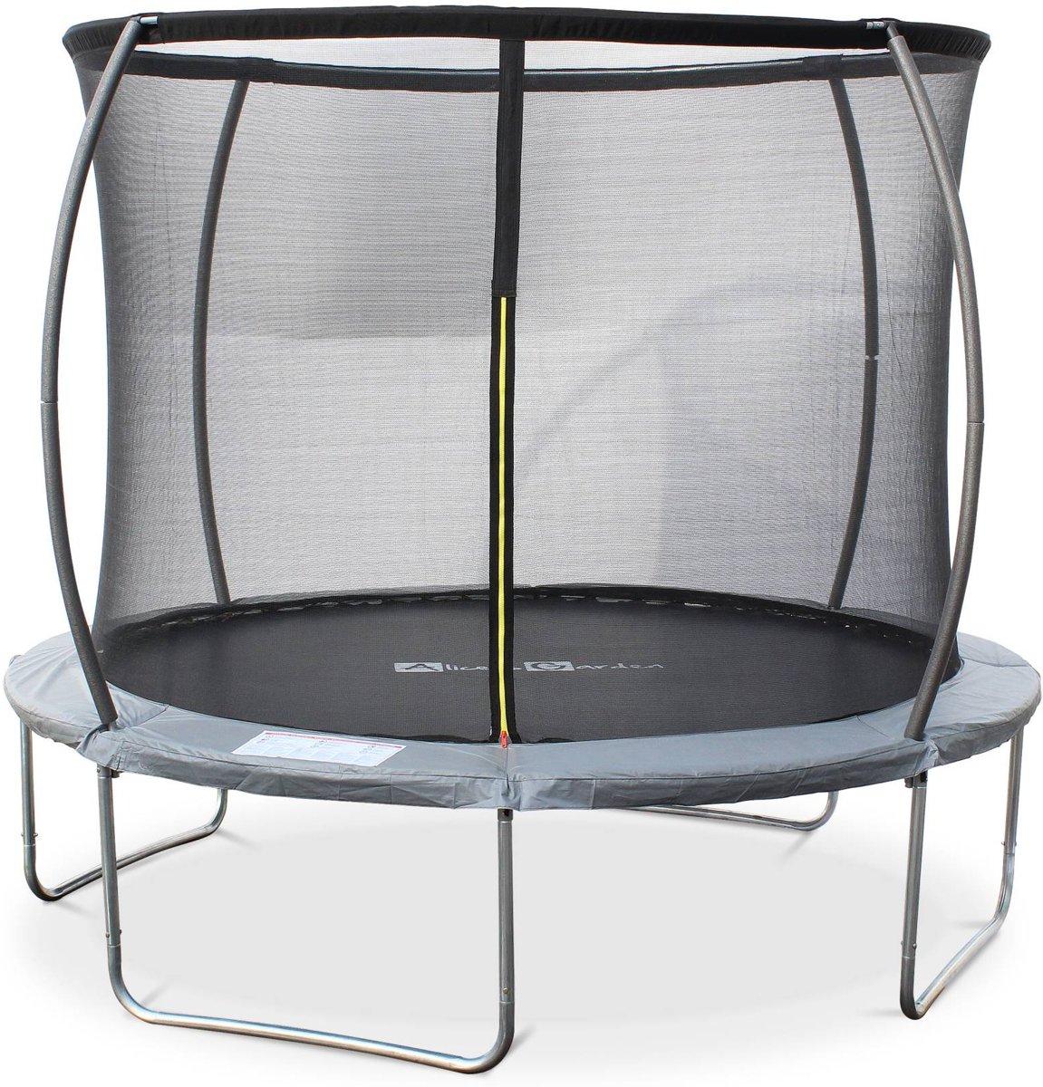 Trampoline rond Ø 305cm grijs met veiligheidsnet aan binnenzijde - Verseau – Nieuw model - trampoline voor tuin 3,05m 305 cm